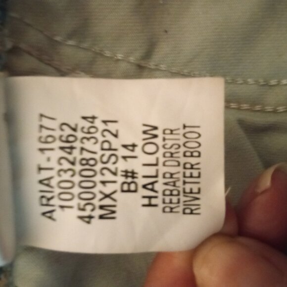 Women's Ariat Rebar Mid Rise DuraStretch Riverter Bootcut Size 31S - Picture 11 of 15